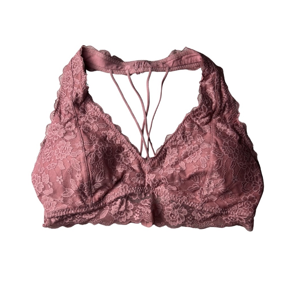 Gilly Hicks Lace Strappy Bralette - Rose